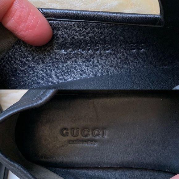 GUCCI Brixton Horsebit Black Leather Foldable Blogger Favorite Celebrity Loafer - Picture 14 of 15